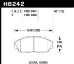 Hawk 86-01 Acura (Various) / 88-93 Honda (Various) HPS Street Front Brake Pads - Image 2