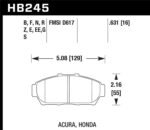 Hawk 1997-2001 Acura Integra GS HPS 5.0 Front Brake Pads - Image 2