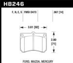 Hawk 90-98 Mazda Protege / 90-95 Mazda 323 HT-10 Race Front Brake Pads - Image 2
