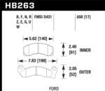 Hawk 1987-1993 Ford Mustang GT 5.0 HPS 5.0 Front Brake Pads - Image 2