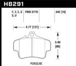 Hawk 99-00 Porsche 911 Carrera Carrera 2 Series 4 Piston Caliper HPS 5.0 Front Brake Pads - Image 2