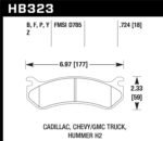 Hawk 2002-2002 Cadillac Escalade HPS 5.0 Front Brake Pads - Image 2