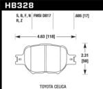 Hawk 01-05 Celica GT/GT-S/05-08 tC Performance Ceramic Street Front Brake Pads - Image 2