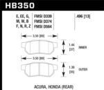 Hawk 90-01 Acura Integra (excl Type R) / 98-00 Civic Coupe Si Performance Ceramic Street Rear Brake - Image 2