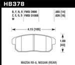 Hawk 08-11 Mazda RX-8 1.3L 40th Anniversary Edition Rear ER-1 Brake Pads - Image 2