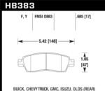 Hawk Buick / Chevy Truck / GMC / Isuzu / Olds / LTS Street Rear Brake Pads - Image 3