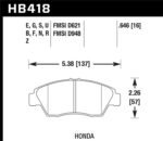 Hawk 02-06 RSX (non-S) Front / 03-10 Civic Hybrid / 04-05 Civic Si / 93-95 Honda Civic Coupe w/o ABS - Image 2