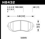 Hawk 03-05 WRX / 08 WRX D929 HT-10 Rear Race Pads (NOT FOR STREET USE) - Image 2