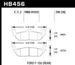 Hawk 04-11 Ford F-150 /  06-08 Lincoln Mark LT Rear HPS Street Brake Pads - Image 2
