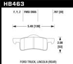 Hawk 03-06 Ford Expedition / 03-06 Lincoln Navigator LTS Street Rear Brake - Image 2