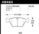 Hawk 03-06 BMW M3 / 04-11 BMW X3 LTS Street Front Brake Pads - Image 2