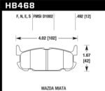 Hawk 01-05 Mazda Miata 1.8L Base Pads Only Rear ER-1 Brake Pads - Image 2