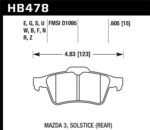 Hawk 13-14 Ford Focus ST / Mazda/ Volvo HT-10 Race Rear Brake Pads - Image 2