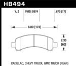 Hawk 03-10 Chevy Express / GMC Savana (Various Models) Performance Ceramic Street Rear Brake Pads - Image 2