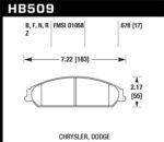 Hawk 05-16 Chrysler 300 / 06-16 Dodge Charger / 08-16 Dodge Challenger HP+ Street Front Brake Pads - Image 2