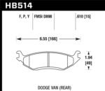 Hawk 03 Dodge Ram 1500 Van LTS Street Rear Brake Pads - Image 2