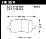 Hawk 05-07 Cobalt SS / 08-09 HHR / 04+ Malibu / 07A+ G5 GT / 06+ G6 / HP+ Street Front Brake Pads - Image 2