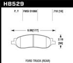 Hawk 05-07 Ford F250/F350 5.4L/6.0L/6.8L LTS Street Rear Brake Pads - Image 2