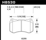 Hawk 07-08 Acura TL Type S Performance Ceramic Street Front Brake Pads - Image 2