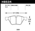 Hawk 09-11 BMW Z4 / 04-05 525I / 08-11 128I / 06 325I/325XI / 07 328I/328XI HPS Street Front Brake P - Image 2
