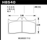 Hawk DTC-80 Brembo/Wilwood 25mm Race Brake Pads - Image 2