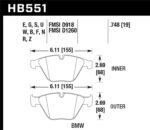 Hawk 2011 BMW 1-Series M HPS 5.0 Front Brake Pads - Image 2