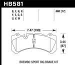 Hawk BMW Motorsport 16mm Thick DTC-60 Rear Race Brake Pads - Image 2