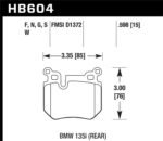 Hawk BMW 135i HT-10 Race Rear Brake Pads - Image 2