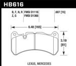Hawk 08-09 Lexus IS-F HPS Street Front Brake Pads - Image 2