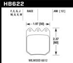 Hawk Wilwood DLS 6812 Black Race Brake Pads - Image 2
