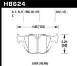 Hawk 06 BMW 330i/330xi / 07-09 335i / 07-08 335xi / 09 335d / 08-09 328i HPS Street Rear Brake Pads - Image 2