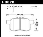 Hawk 11-14 Acura TSX HPS 5.0 Rear Brake Pads - Image 2