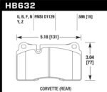 Hawk 06-10 VW Touareg Front / 09-11 Corvette Z06/ZR-1 (w/Carbon Ceramic Brake Package and Iron rotor - Image 2