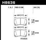 Hawk 09-10 Hyundai Genesis Sedan V8 HP+ Street Front Brake Pads - Image 2
