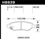 Hawk Camaro V6 HPS Street Rear Brake Pads - Image 2