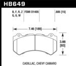 Hawk DTC-80 09-11 Nissan GT-R Motorsports Front Brake Pads - Image 2