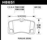 Hawk 07-08 Porsche 911 Turbo/911 GT3/911 GT3 CUP Rear Ceramic Street Brake Pads - Image 2