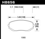 Hawk 07-15 Ford Edge / 07-15 Lincoln MKX / 07-17 Mazda CX-9 LTS Street Front Brake Pads - Image 2