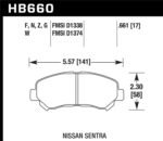 Hawk 09-10 Nissan Maxima / 08-10 Rogue / 07-09 Sentra SE-R / 10  Sentra SE-R M/T  HP+ Autocross Fron - Image 2