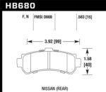 Hawk 1997-1999 Nissan Sentra GXE HP+ Street Rear Brake Pads - Image 2