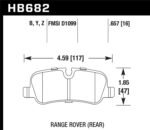 Hawk 2007 Land Rover Range Rover Sport HPS 5.0 Rear Brake Pads - Image 2