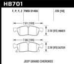 Hawk 11-12 Dodge Durango / 11-12 Jeep Grand Cherokee HPS 5.0 Front Street Brake Pads - Image 2