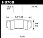 Hawk Performance Alcon Mono 6, Model 4497 HP Plus Street Brake Pads - Image 2