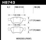 Hawk 10-12 Mercedes GL350/GL450 Performance Ceramic Street Front Brake Pads - Image 2