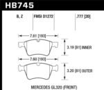 Hawk 05-11 Mercedes-Benz G55 AMG Performance Ceramic Street Front Brake Pads - Image 2