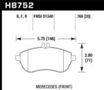 Hawk 2015 Mercedes C250 HPS Street Front Brake Pads - Image 2