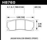 Hawk 08-12 Jaguar XKR (w/ Alcon Brakes) HPS 5.0 Street Front Brake Pads - Image 2