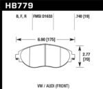 Hawk 15-16 Audi S3 Performance Ceramic Front Brake Pads - Image 2