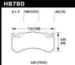 Hawk 2012 Audi A8 Quattro W12 HPS Street Front Brake Pads - Image 2
