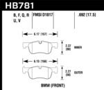 Hawk 09-16 Nissan GT-R DTC-50 Race Front Brake Pads - Image 2